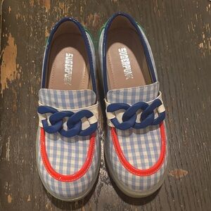 Sugerpunk Women Blue Checkered Mary Janes size 6